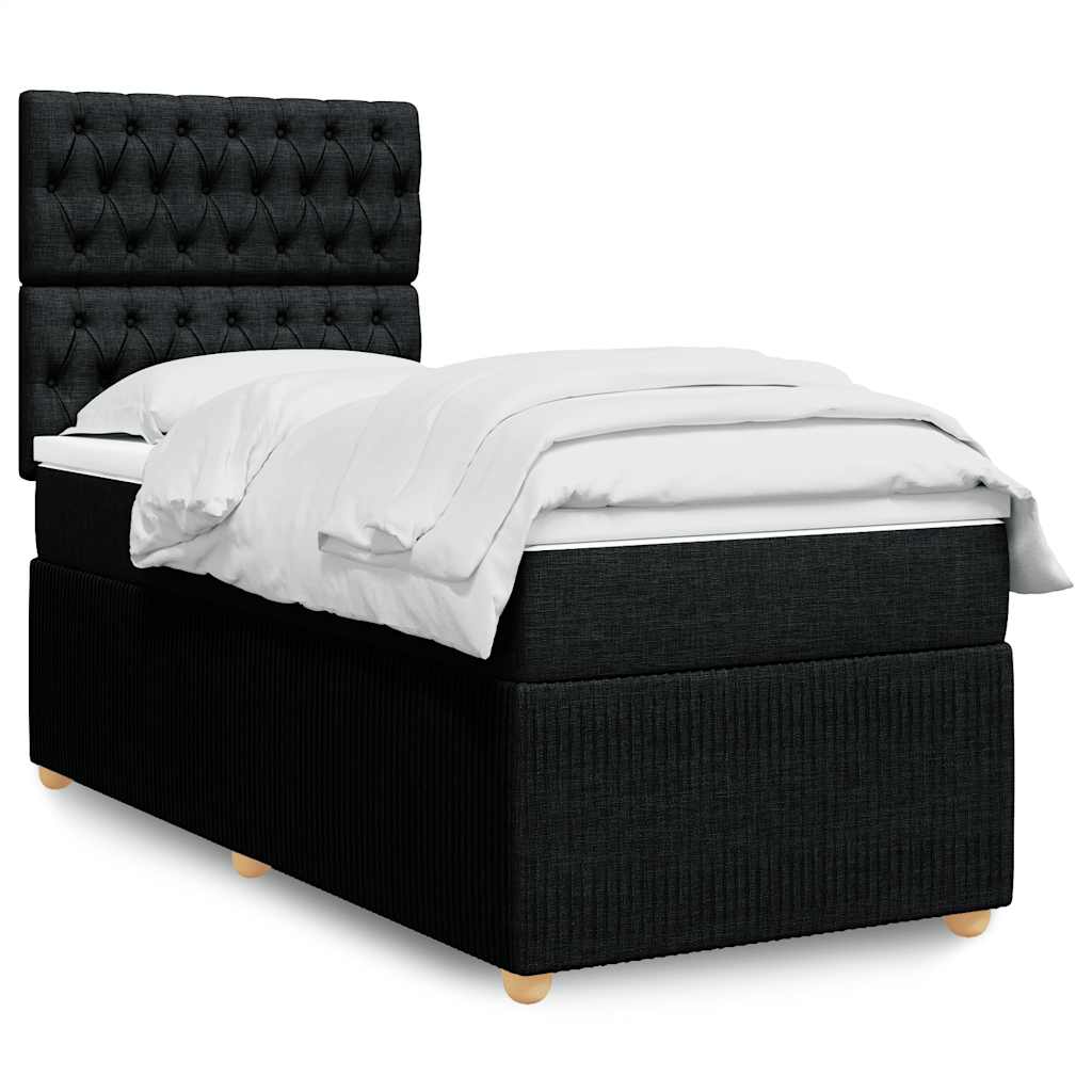 Lit Boxspring Led Avec Matelas Tissu