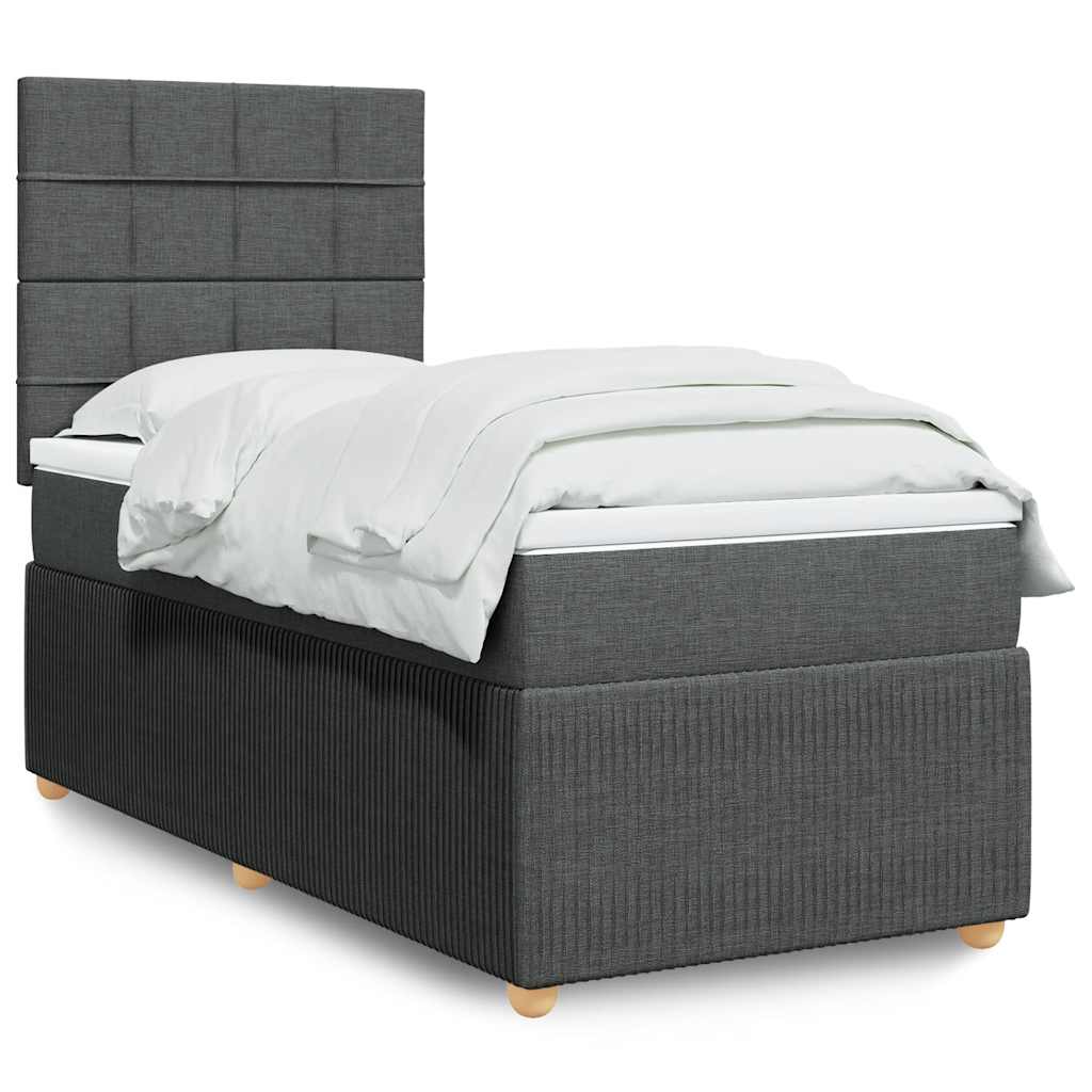 Lit Boxspring Led Avec Matelas Tissu