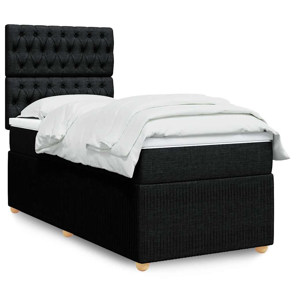 Lit Boxspring Led Avec Matelas Tissu