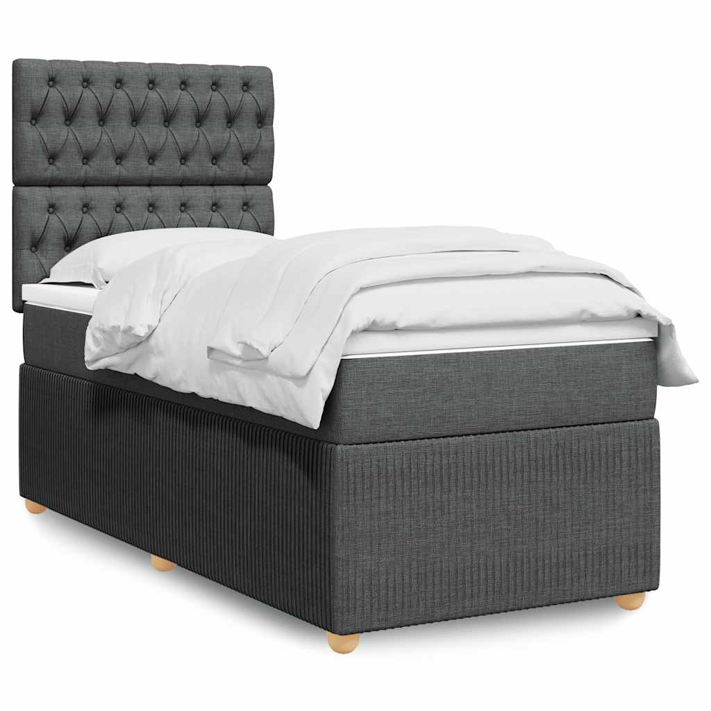 Lit Boxspring Led Avec Matelas Tissu