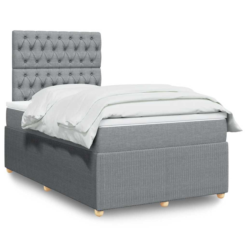 Lit Boxspring Led Avec Matelas Tissu