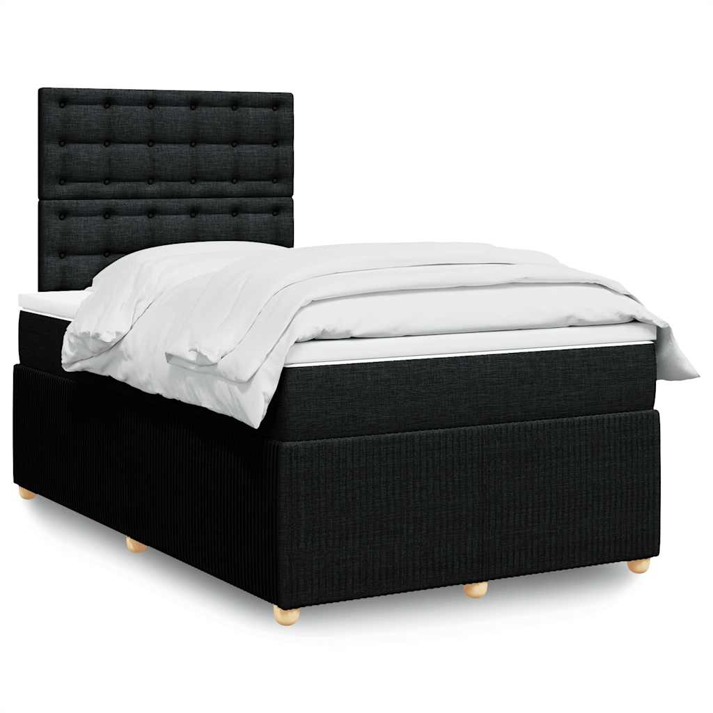 Lit Boxspring Led Avec Matelas Tissu