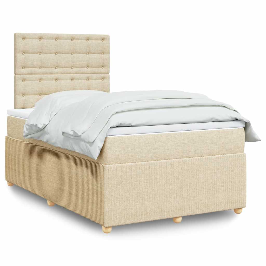 Lit Boxspring Led Avec Matelas Tissu