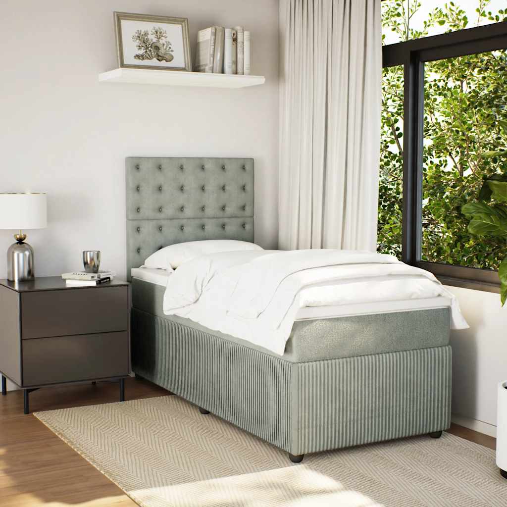 Lit Boxspring Led Avec Matelas Velours
