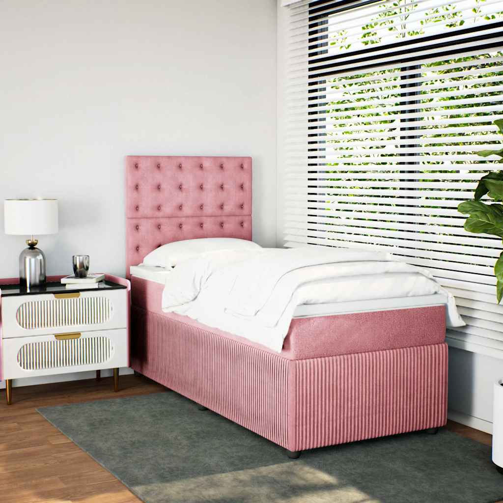Lit Boxspring Led Avec Matelas Velours