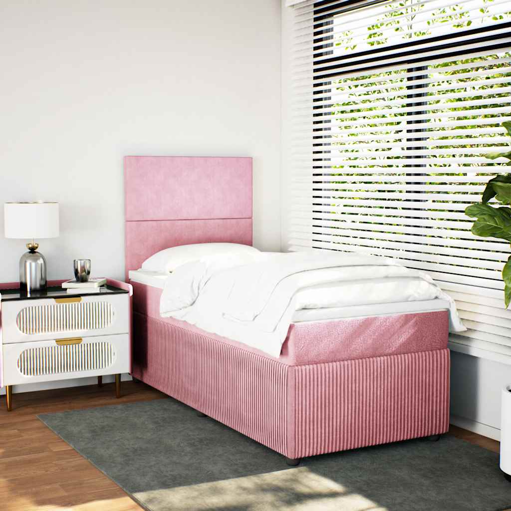 Lit Boxspring Led Avec Matelas Velours