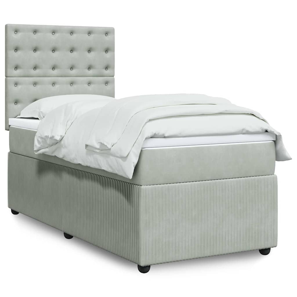 Lit Boxspring Led Avec Matelas Velours