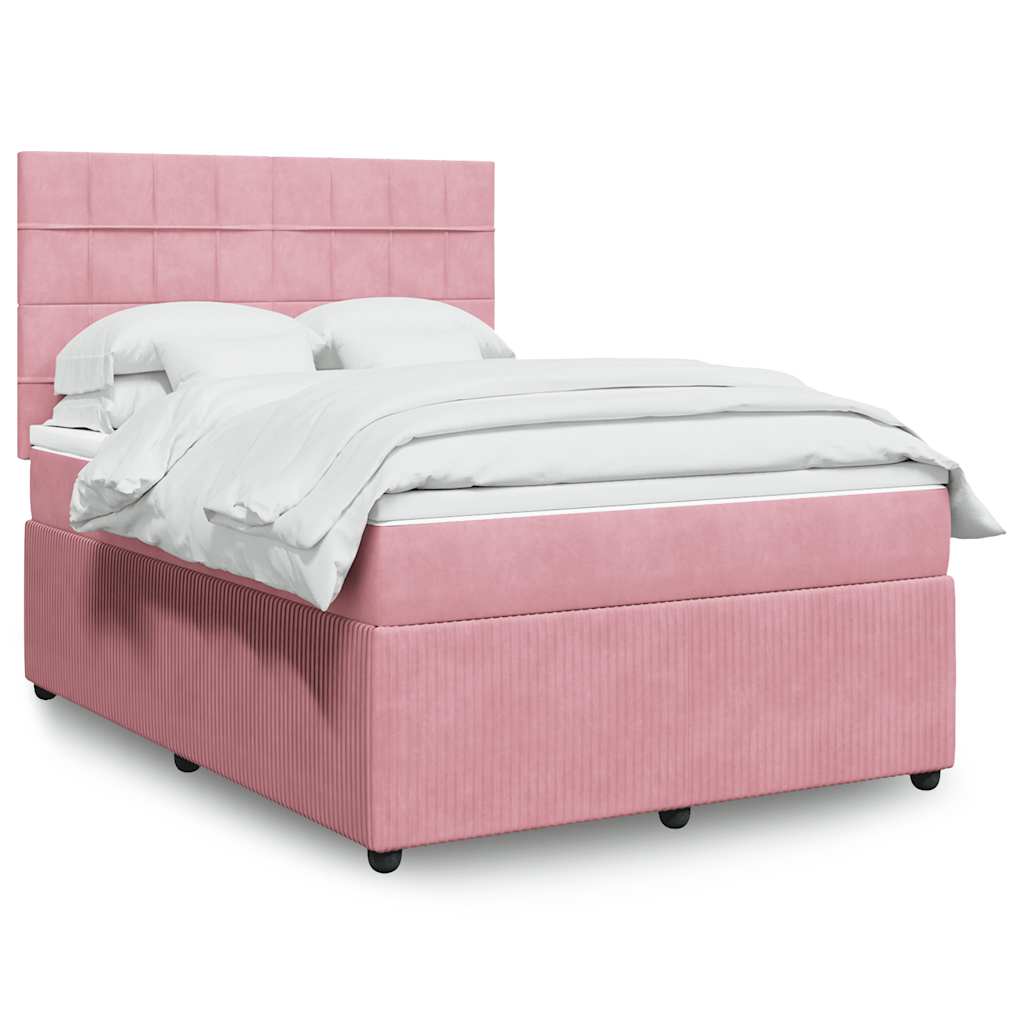 Lit Boxspring Led Avec Matelas Velours