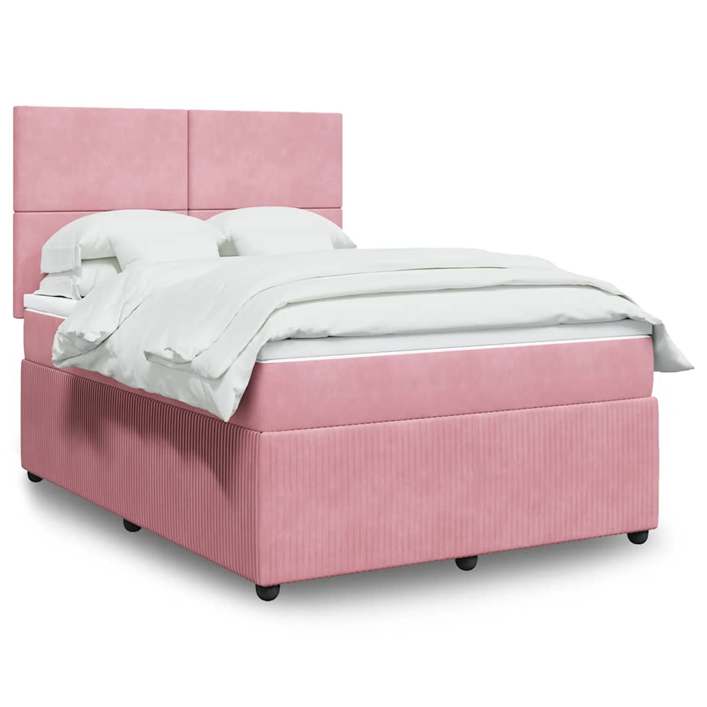 Lit Boxspring Led Avec Matelas Velours