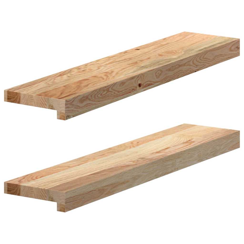 Appuis De Fenêtre 2 Pcs Non Traité 160X25X2Cm Bois Chêne Massif