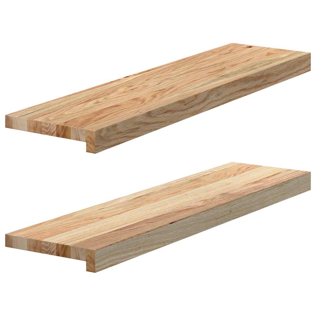 Appuis De Fenêtre 2 Pcs Non Traité 160X25X2Cm Bois Chêne Massif