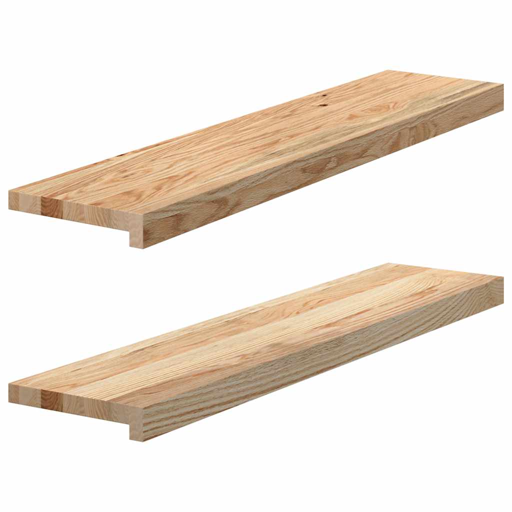 Appuis De Fenêtre 2 Pcs Non Traité 160X25X2Cm Bois Chêne Massif