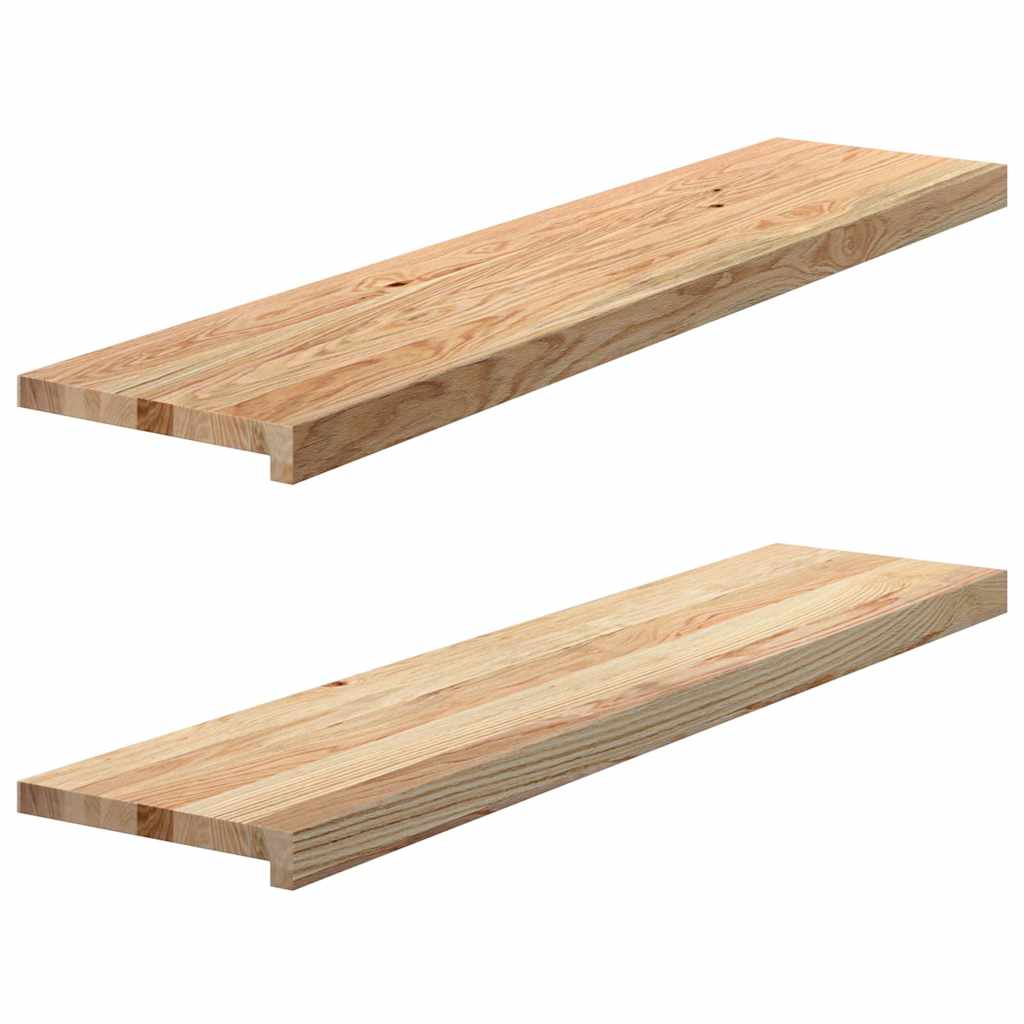 Appuis De Fenêtre 2 Pcs Non Traité 160X25X2Cm Bois Chêne Massif