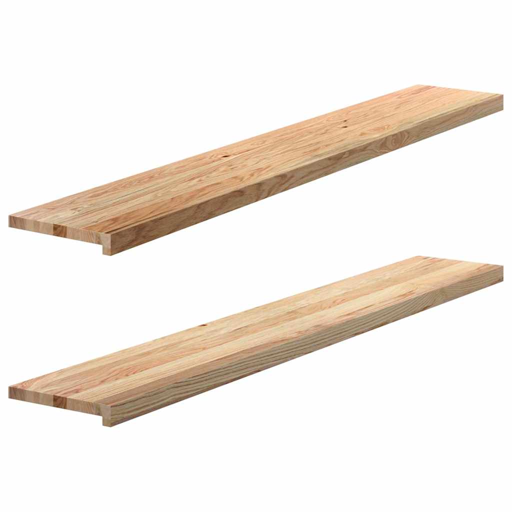 Appuis De Fenêtre 2 Pcs Non Traité 160X25X2Cm Bois Chêne Massif