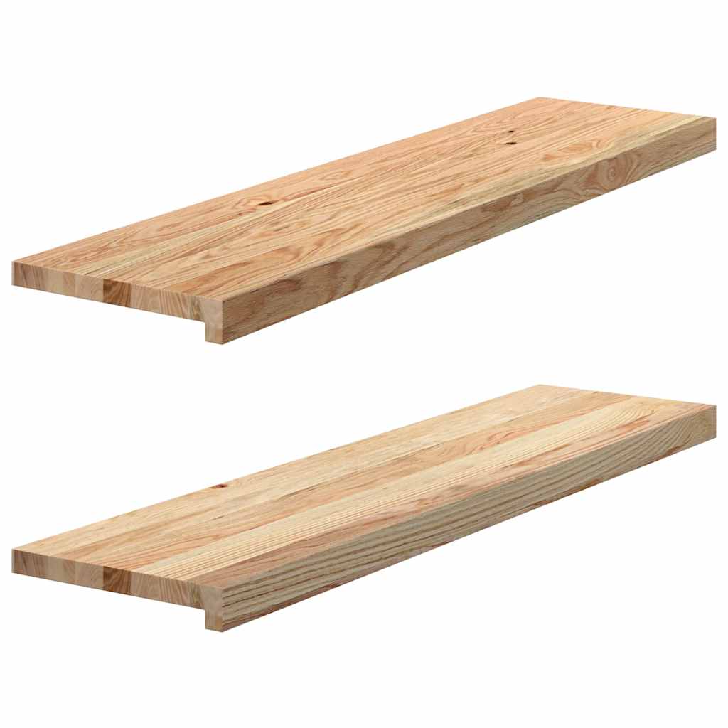 Appuis De Fenêtre 2 Pcs Non Traité 160X25X2Cm Bois Chêne Massif