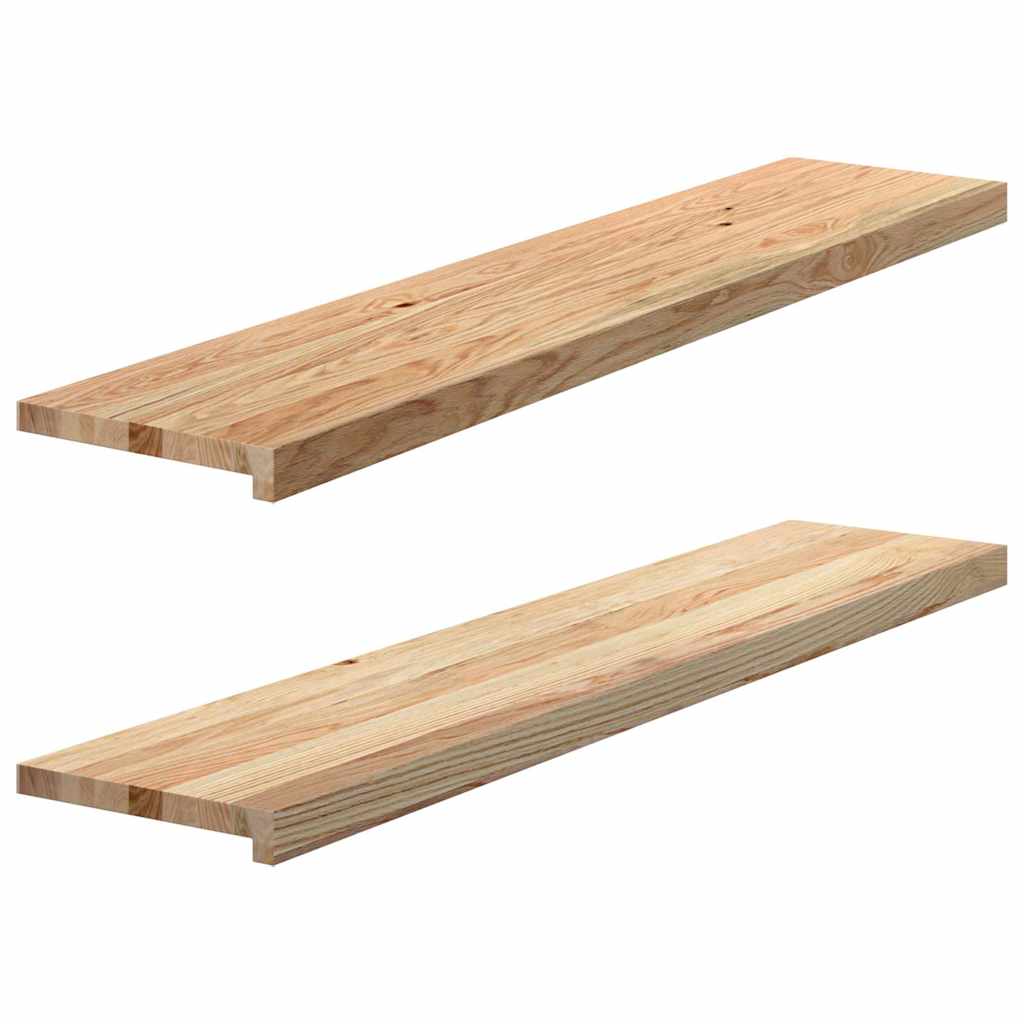 Appuis De Fenêtre 2 Pcs Non Traité 160X25X2Cm Bois Chêne Massif