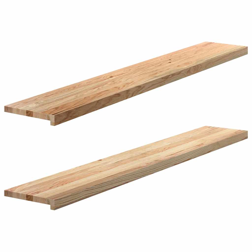 Appuis De Fenêtre 2 Pcs Non Traité 160X25X2Cm Bois Chêne Massif