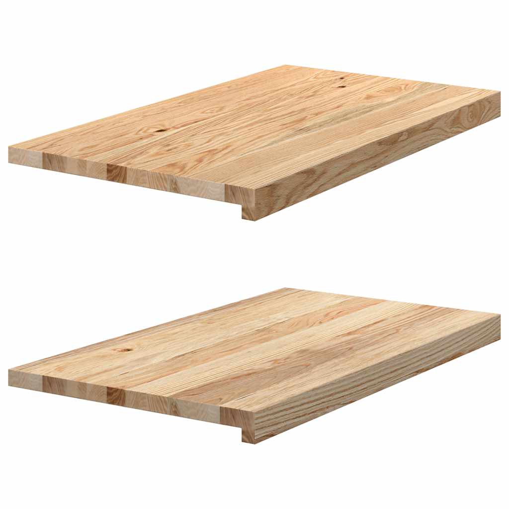 Appuis De Fenêtre 2 Pcs Non Traité 160X25X2Cm Bois Chêne Massif