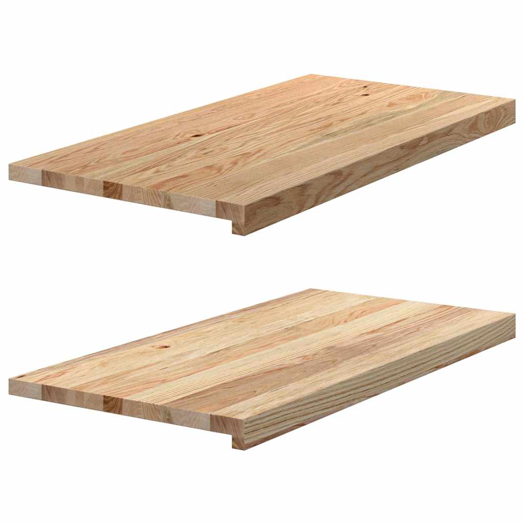 Appuis De Fenêtre 2 Pcs Non Traité 160X25X2Cm Bois Chêne Massif