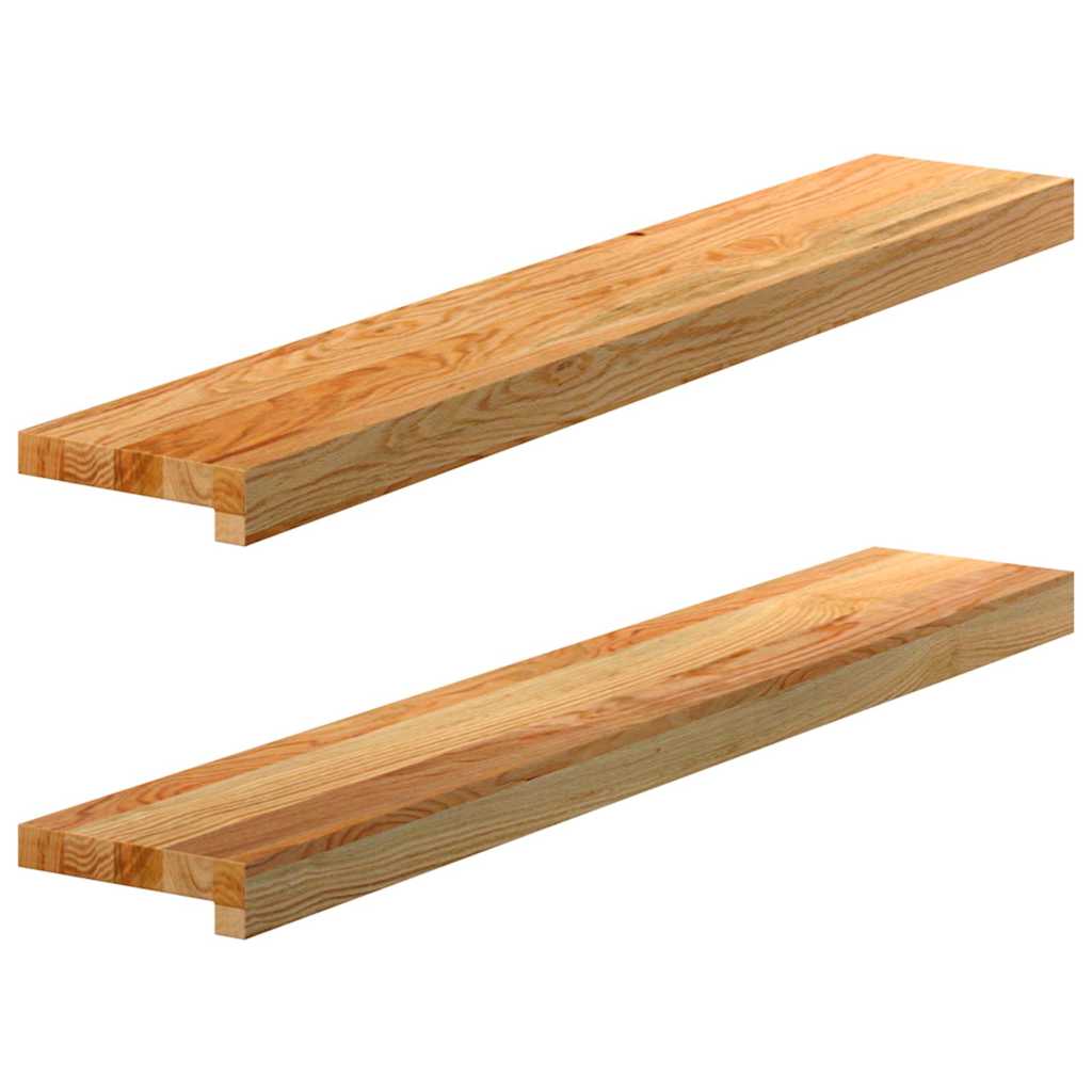 Appuis De Fenêtre 2 Pcs Non Traité 160X25X2Cm Bois Chêne Massif