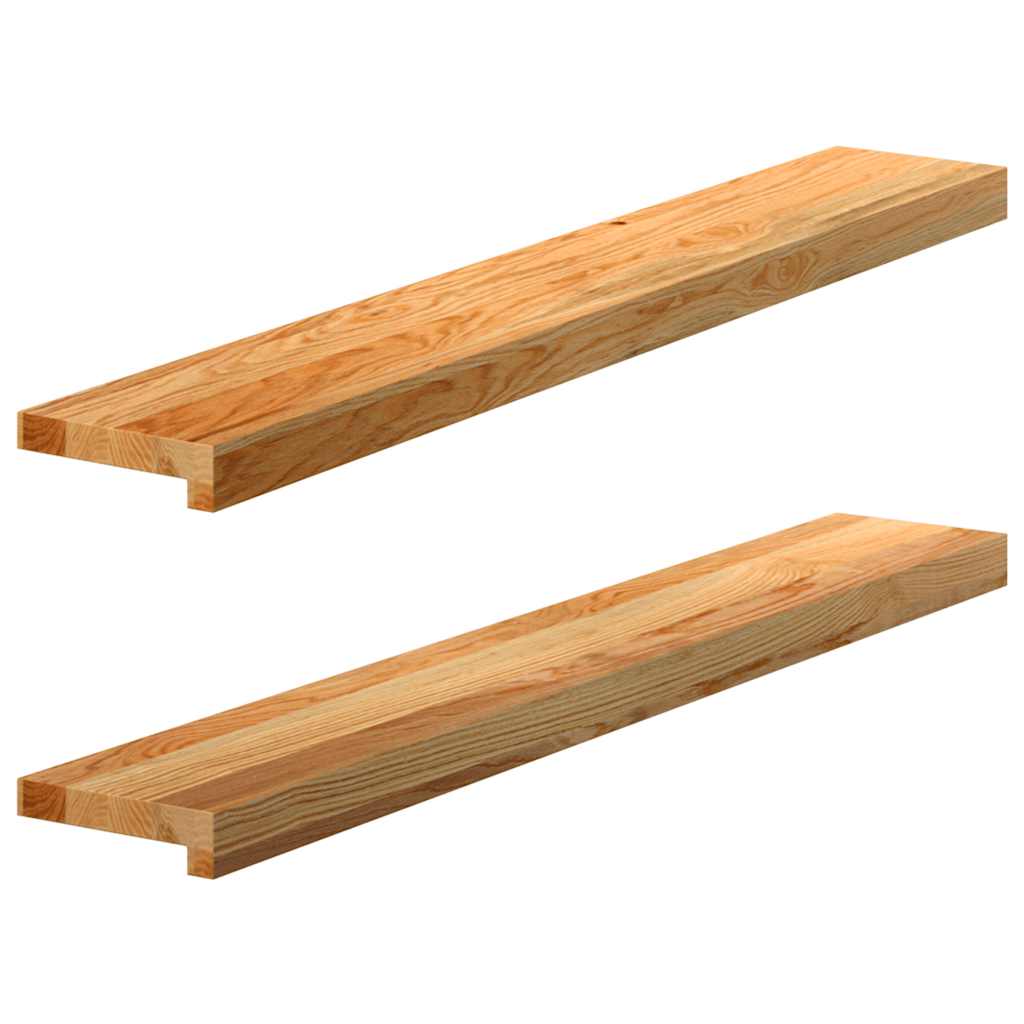 Appuis De Fenêtre 2 Pcs Non Traité 160X25X2Cm Bois Chêne Massif