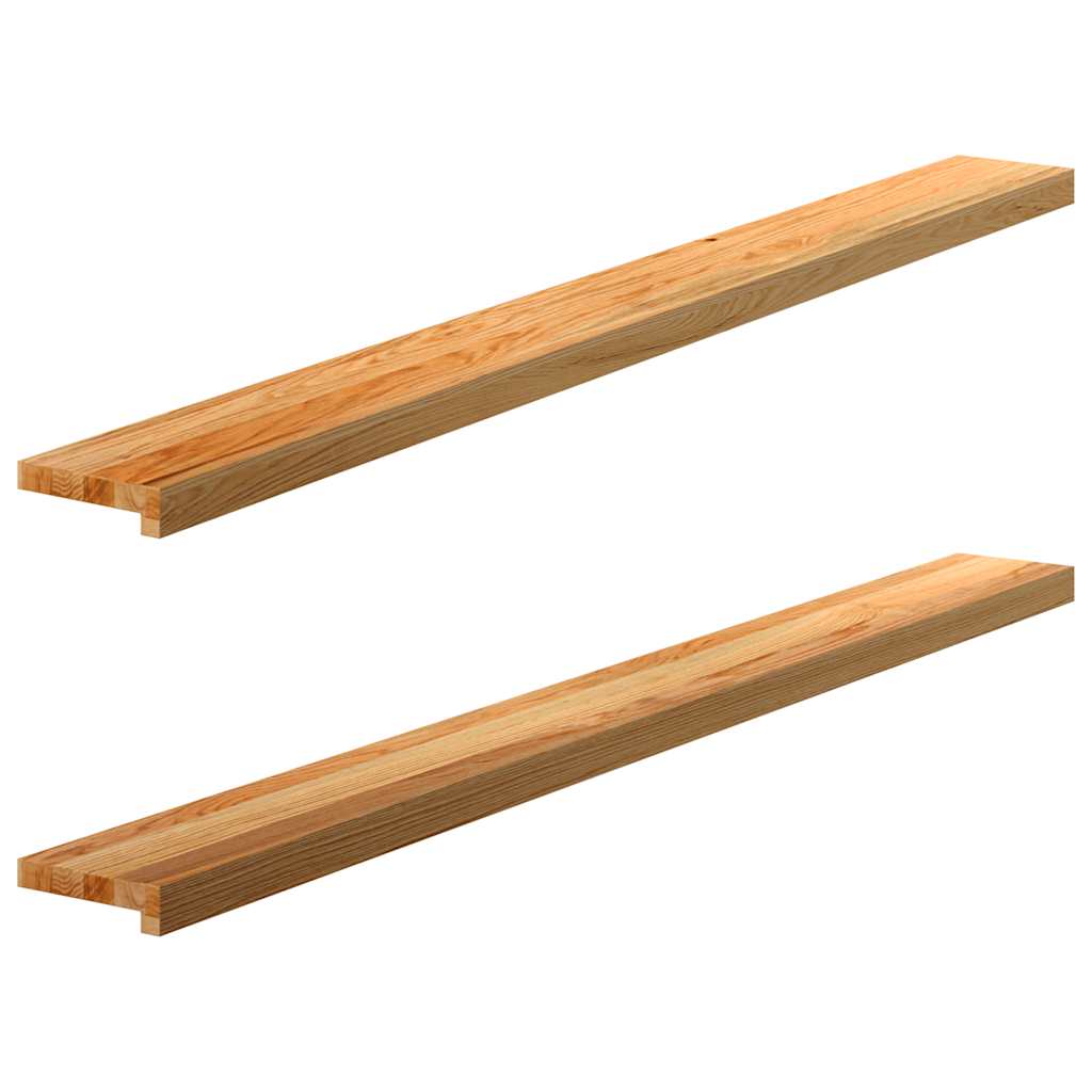 Appuis De Fenêtre 2 Pcs Non Traité 160X25X2Cm Bois Chêne Massif