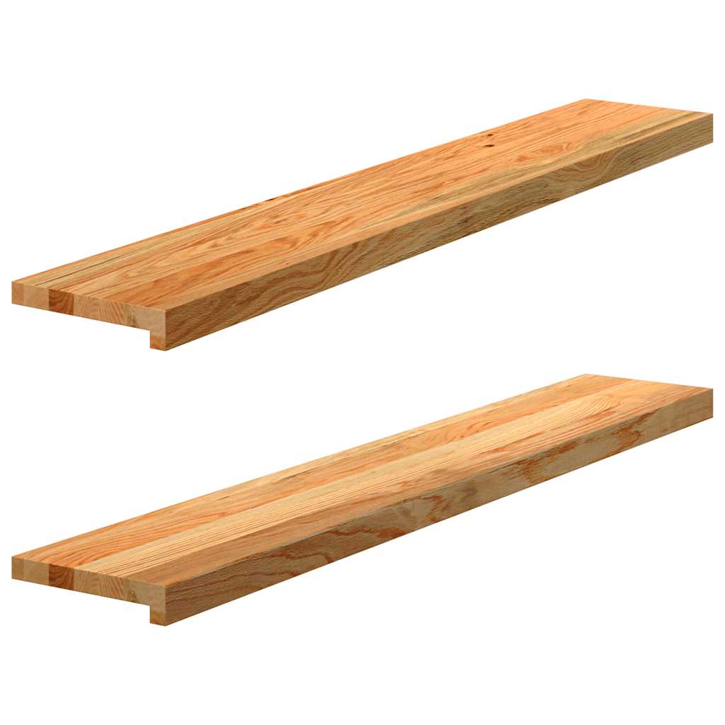 Appuis De Fenêtre 2 Pcs Non Traité 160X25X2Cm Bois Chêne Massif