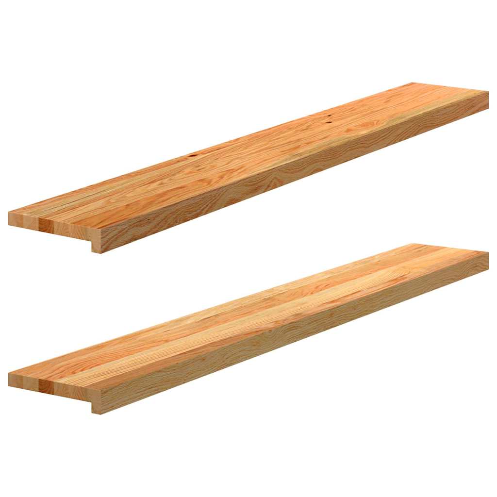 Appuis De Fenêtre 2 Pcs Non Traité 160X25X2Cm Bois Chêne Massif