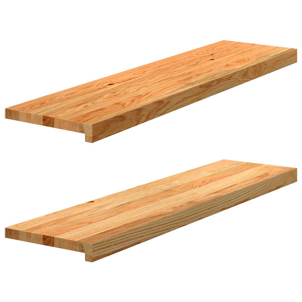 Appuis De Fenêtre 2 Pcs Non Traité 160X25X2Cm Bois Chêne Massif