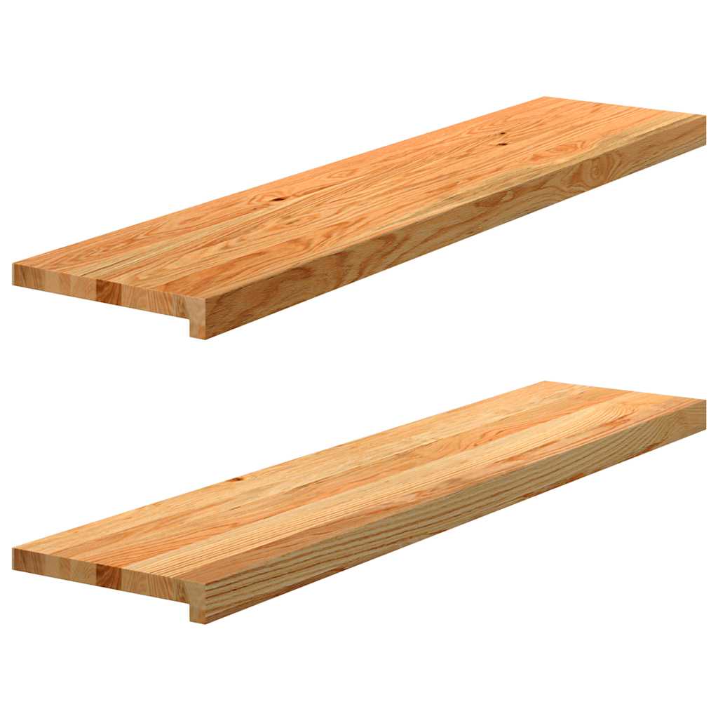 Appuis De Fenêtre 2 Pcs Non Traité 160X25X2Cm Bois Chêne Massif