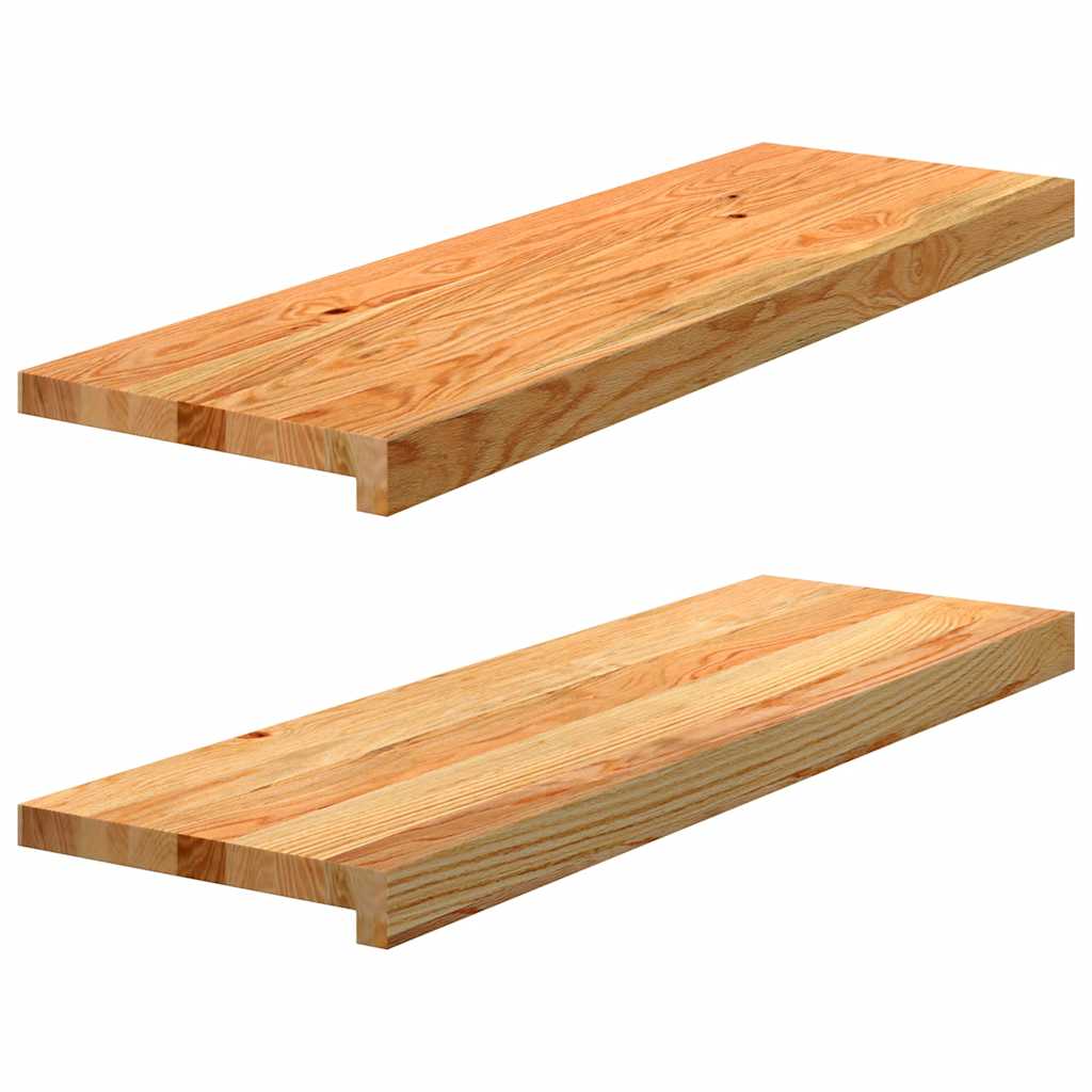 Appuis De Fenêtre 2 Pcs Non Traité 160X25X2Cm Bois Chêne Massif