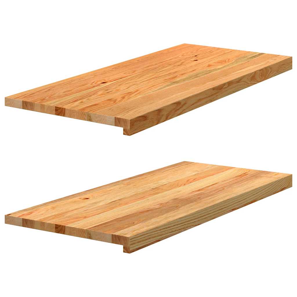 Appuis De Fenêtre 2 Pcs Non Traité 160X25X2Cm Bois Chêne Massif