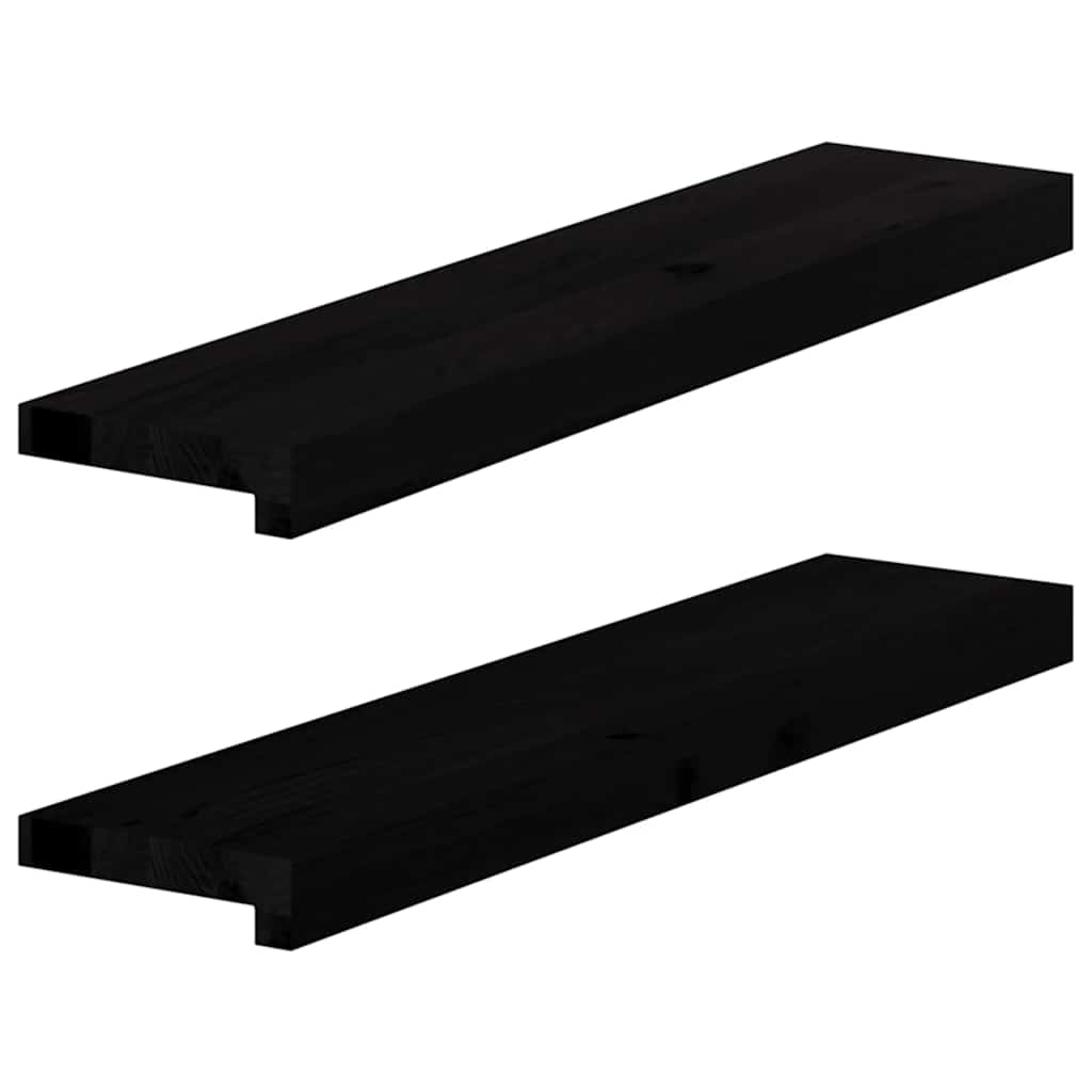 Appuis De Fenêtre 2 Pcs Non Traité 160X25X2Cm Bois Chêne Massif