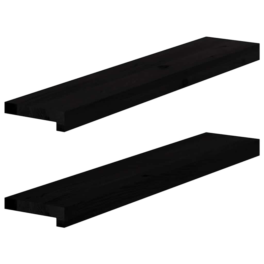 Appuis De Fenêtre 2 Pcs Non Traité 160X25X2Cm Bois Chêne Massif