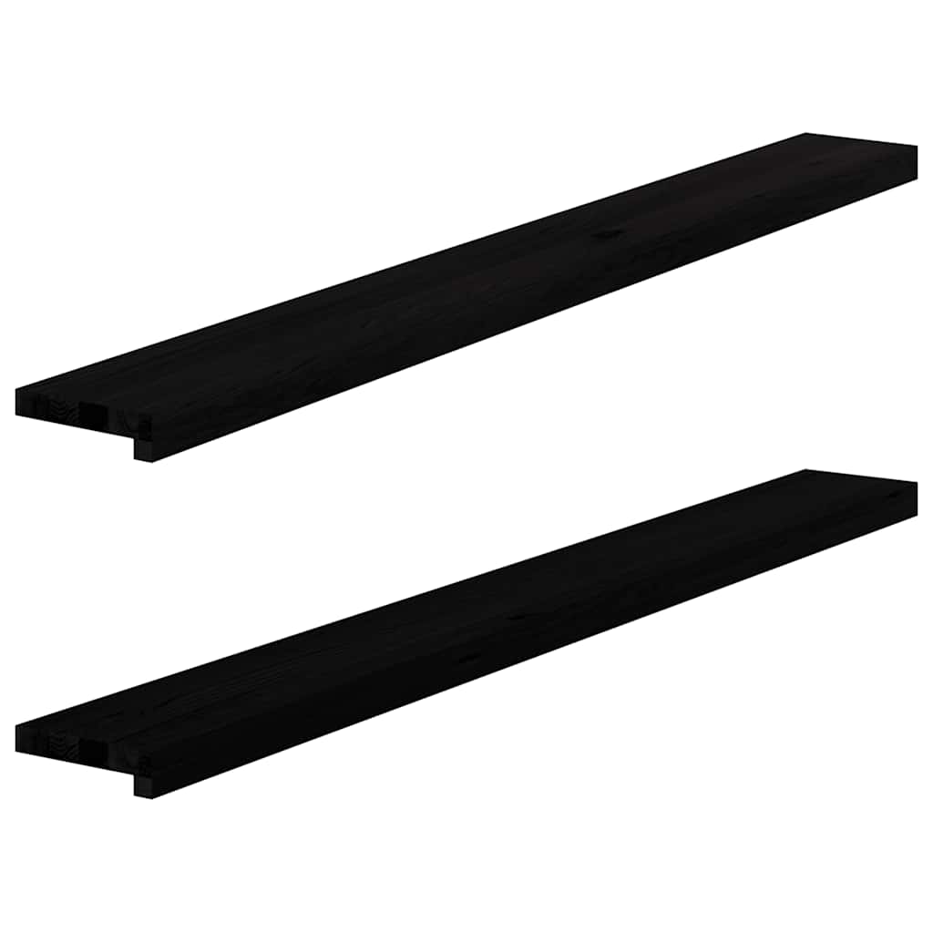 Appuis De Fenêtre 2 Pcs Non Traité 160X25X2Cm Bois Chêne Massif