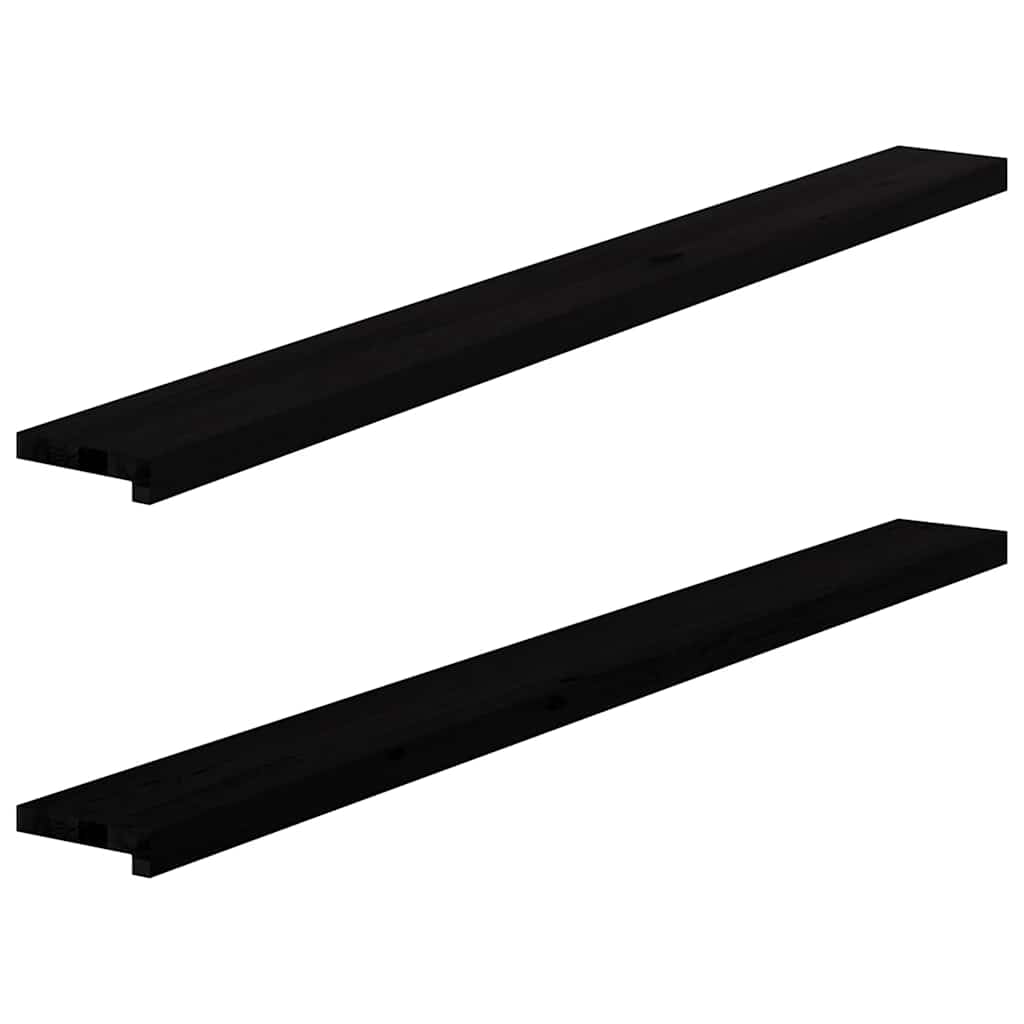 Appuis De Fenêtre 2 Pcs Non Traité 160X25X2Cm Bois Chêne Massif