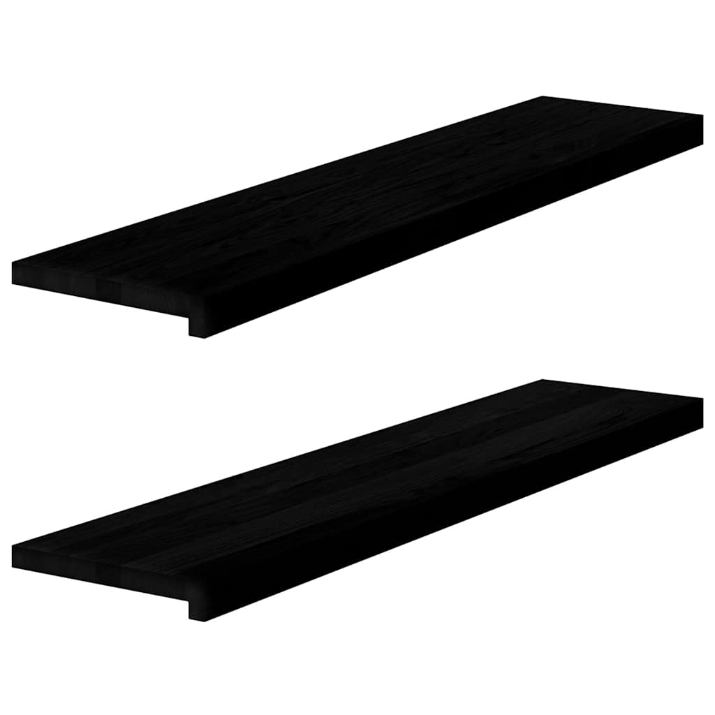 Appuis De Fenêtre 2 Pcs Non Traité 160X25X2Cm Bois Chêne Massif