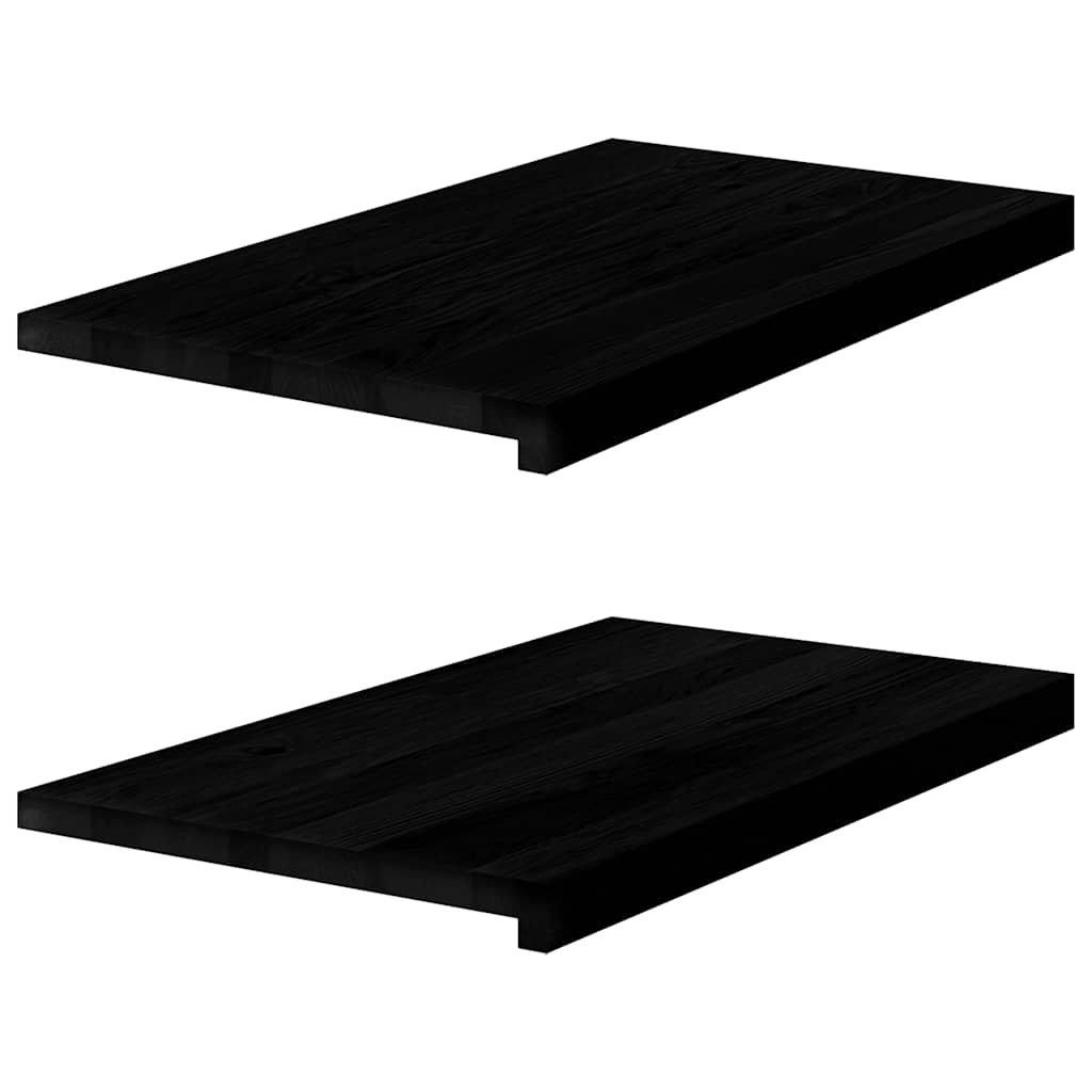 Appuis De Fenêtre 2 Pcs Non Traité 160X25X2Cm Bois Chêne Massif