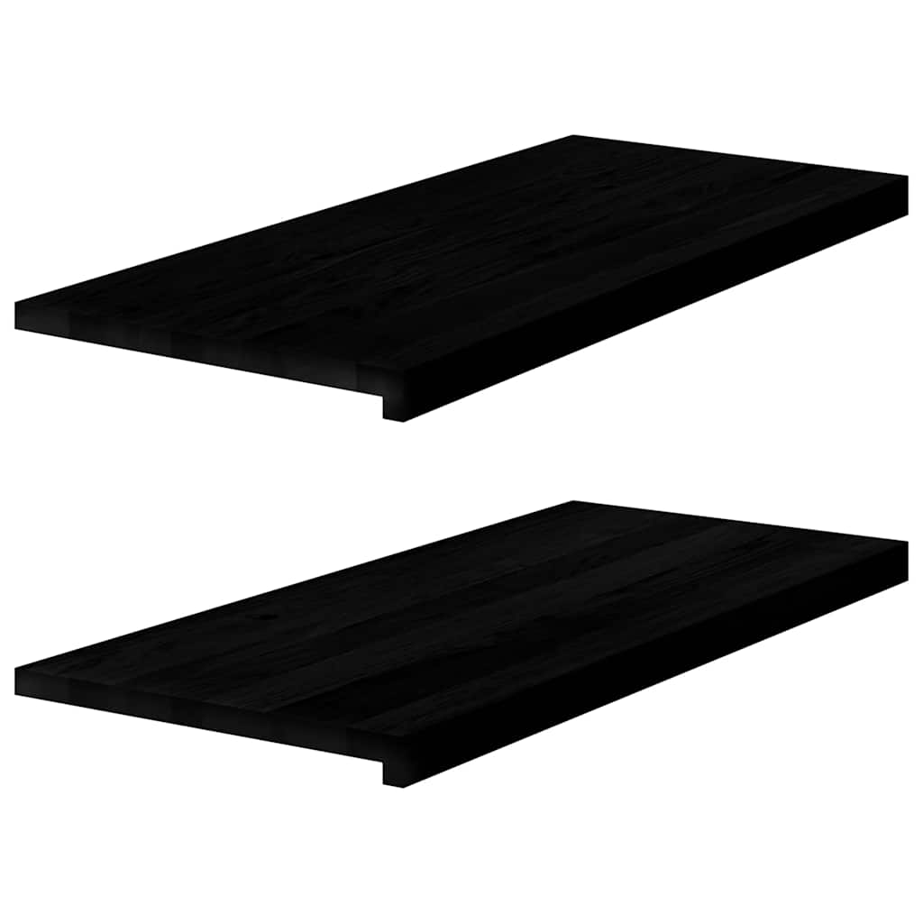 Appuis De Fenêtre 2 Pcs Non Traité 160X25X2Cm Bois Chêne Massif