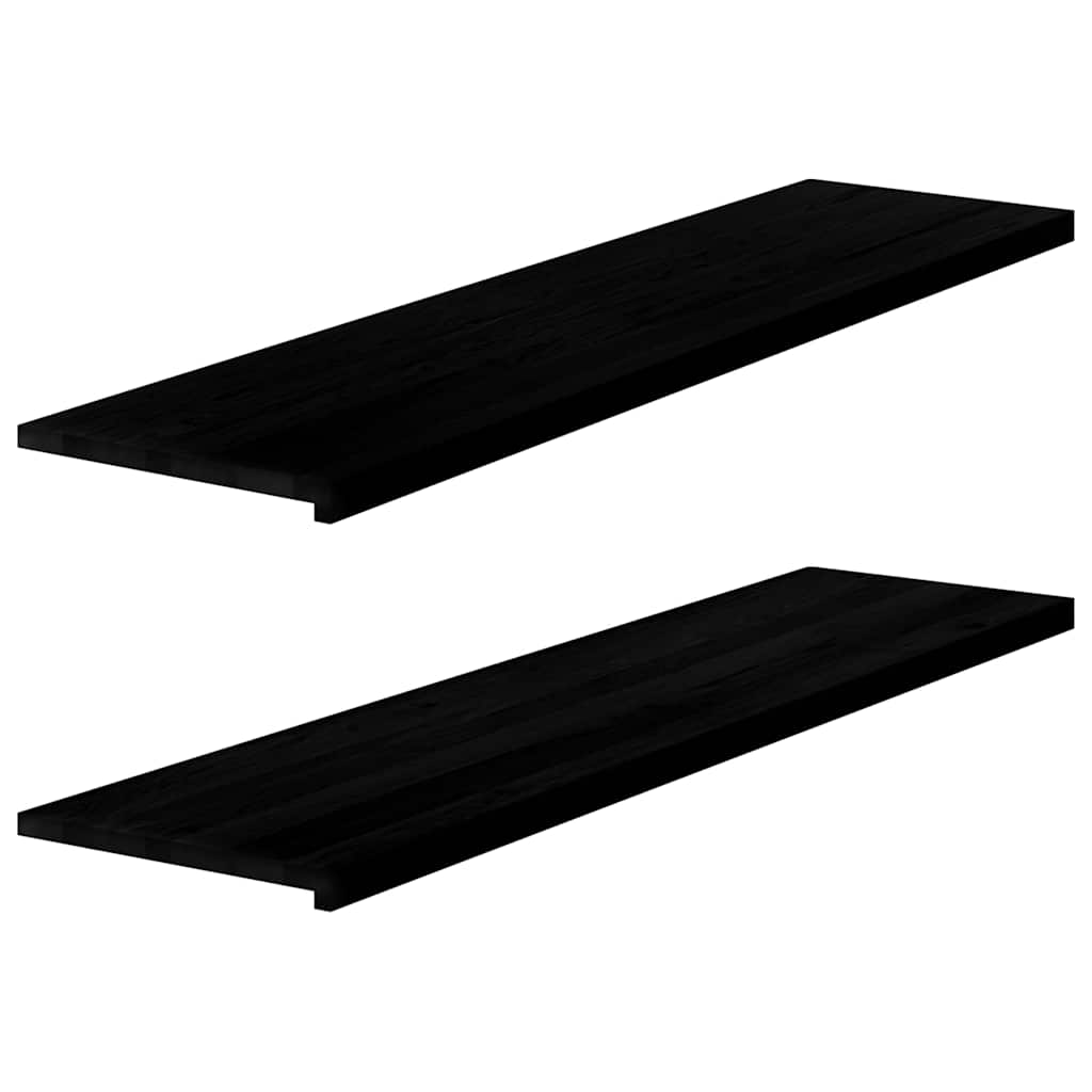 Appuis De Fenêtre 2 Pcs Non Traité 160X25X2Cm Bois Chêne Massif