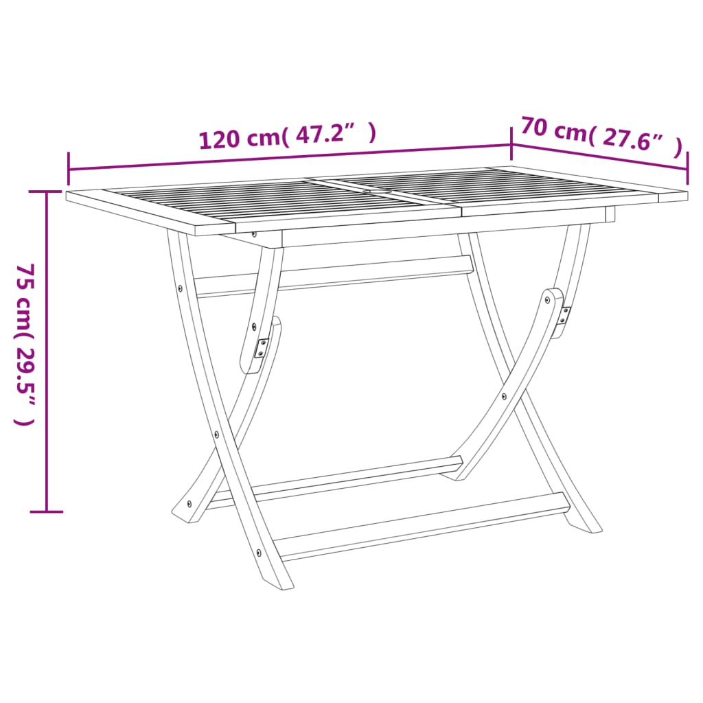 Ensemble À Manger De Jardin 7 Pcs Bois D'acacia Solide