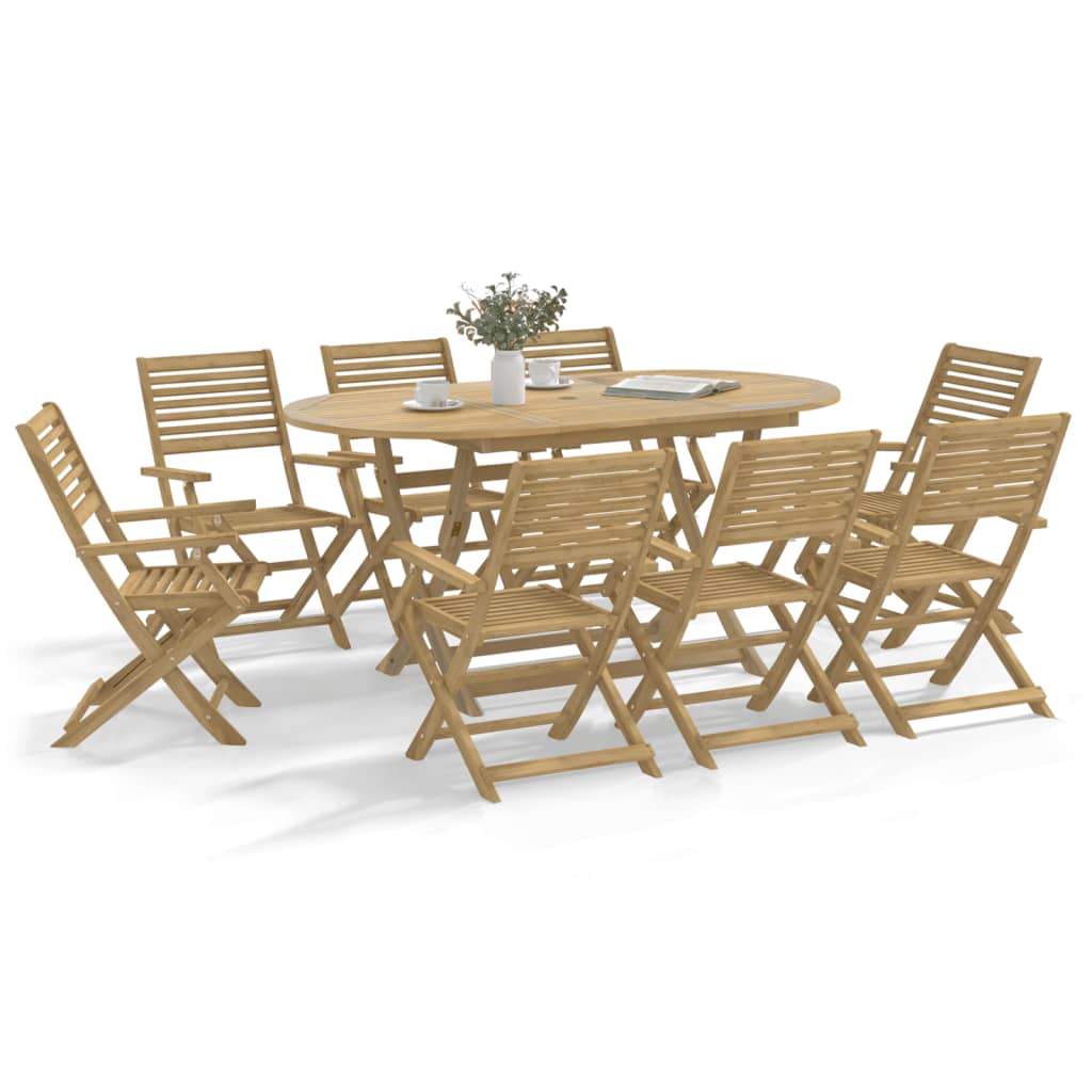 Ensemble À Manger De Jardin 7 Pcs Bois D'acacia Solide