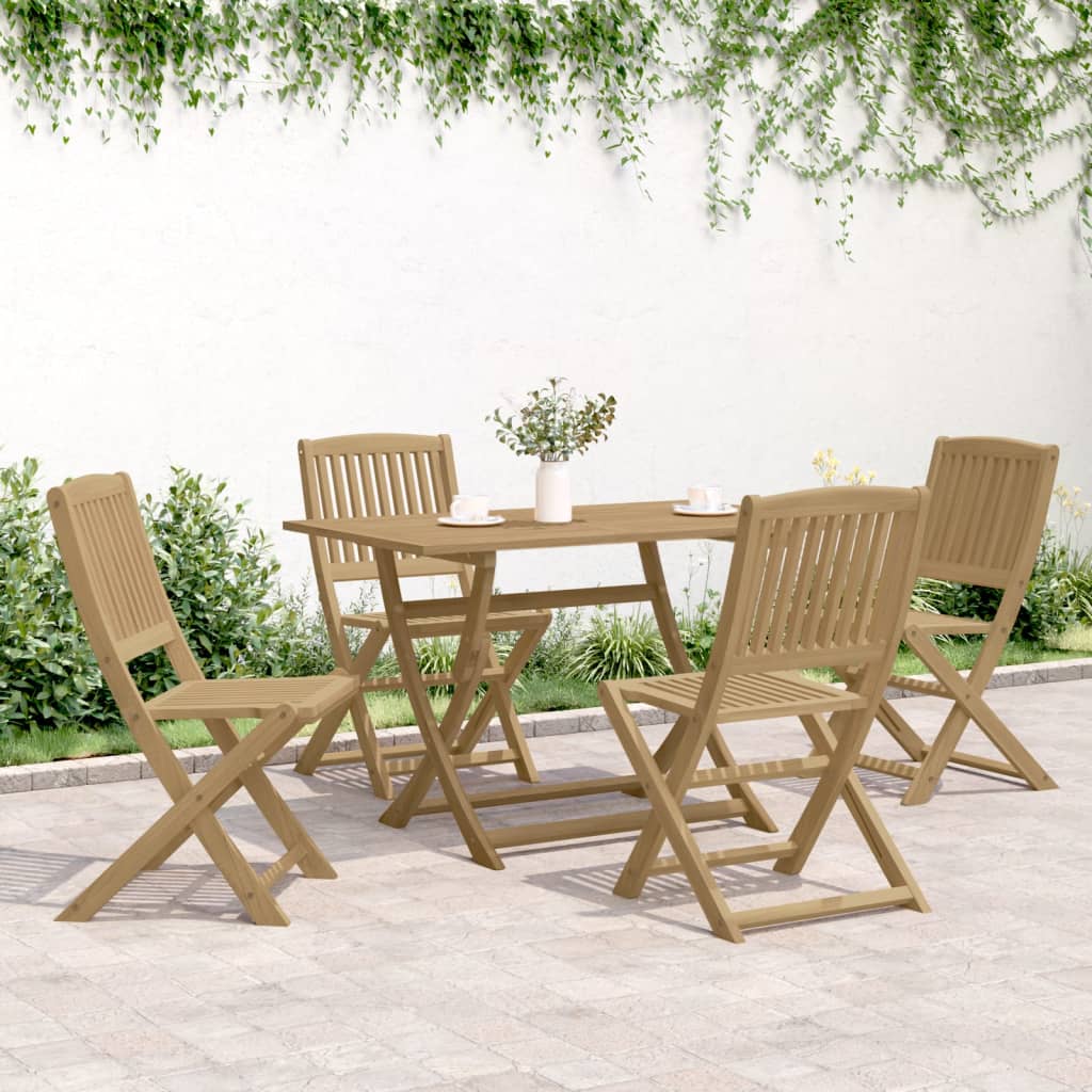 Ensemble À Manger De Jardin 5 Pcs Bois D'acacia Solide