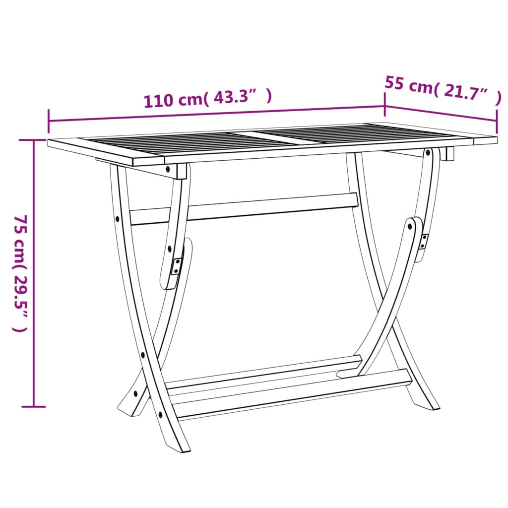 Ensemble À Manger De Jardin 5 Pcs Bois D'acacia Solide