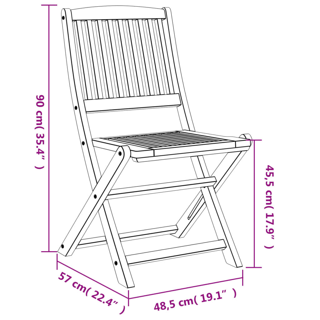Ensemble À Manger De Jardin 5 Pcs Bois D'acacia Solide