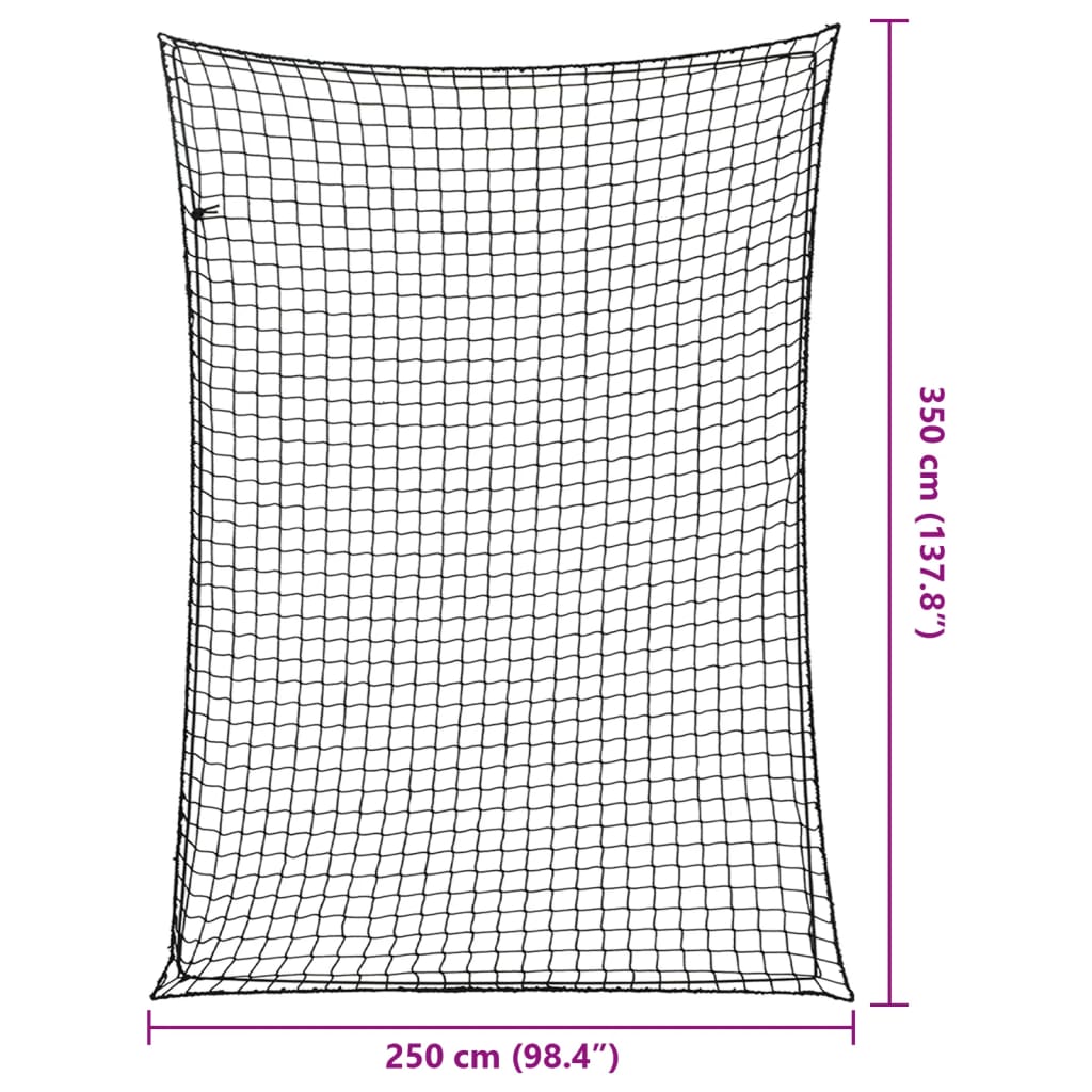 Filet Pour Remorque Avec Corde Élastique 3,5X2,5 M Pp Noir