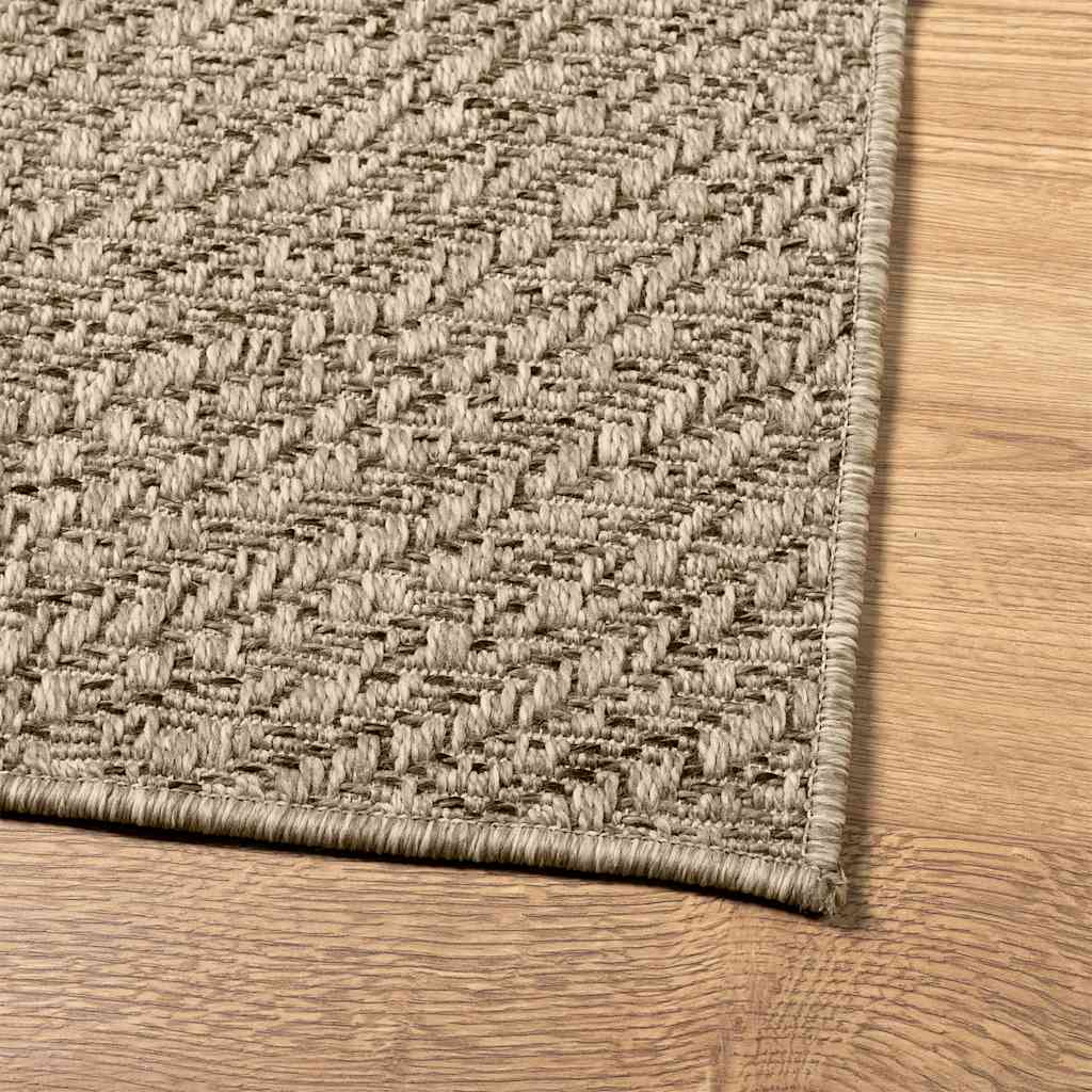 Tapis Zizur Beige 140X200 Cm Aspect De Jute Intérieur Extérieur