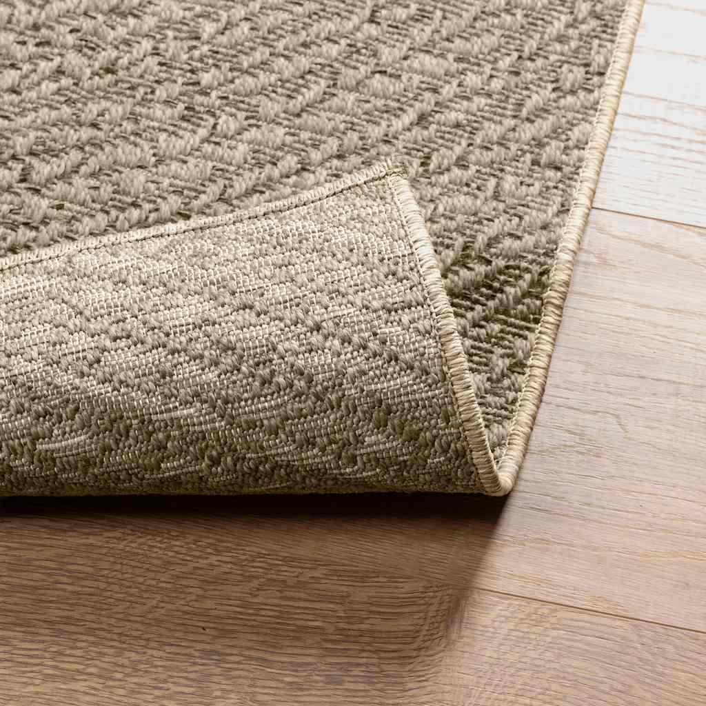 Tapis Zizur Beige 140X200 Cm Aspect De Jute Intérieur Extérieur