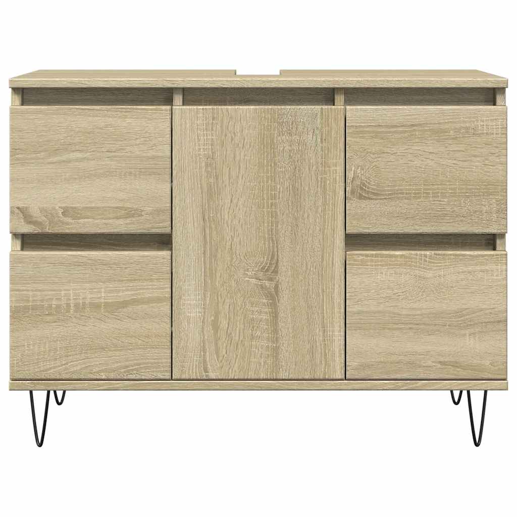 Armoire Salle De Bain 80X33X60Cm Bois D'ingénierie
