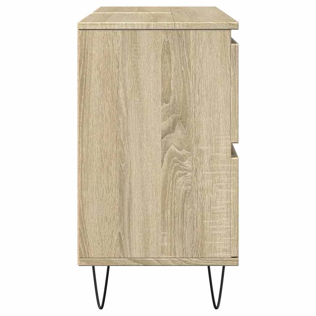 Armoire Salle De Bain 80X33X60Cm Bois D'ingénierie